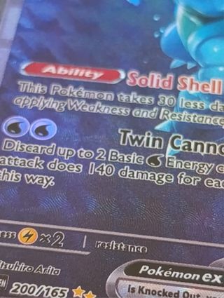 Carta Blastoise EX 330 HP