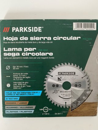 Set 2 Hojas Sierra Circular Parkside 160mm