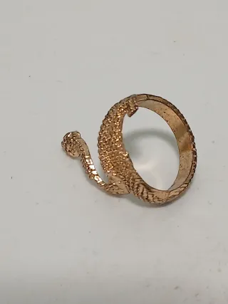 Anillo Serpiente Antiguo Dorado