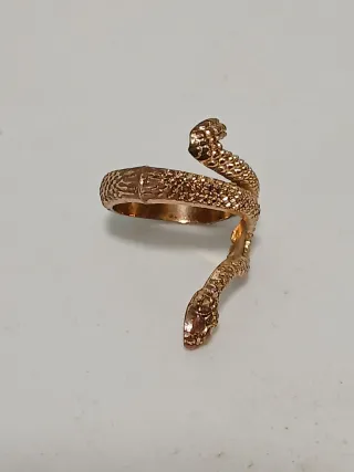 Anillo Serpiente Antiguo Dorado