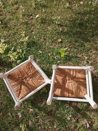 2 sedie per bambini in legno e enea