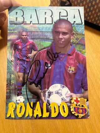 Póster Barça Ronaldo Firmado