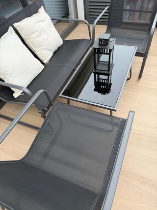 Conjunto terraza menos de 1 año