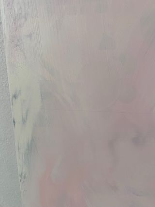 Cuadro abstracto rosa y blanco