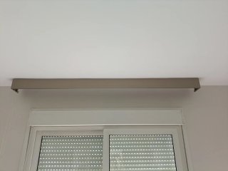 Cortinas lino blanco con galería