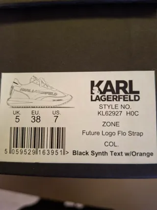 Zapatillas Karl Lagerfeld Plata y Negro
