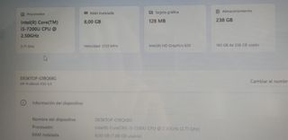 Portátil HP i5 8/32GB SSD 256GB