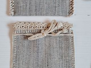 4 Sacchetti Stoffa con Merletto