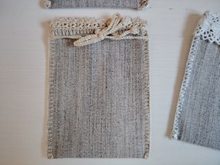 4 Sacchetti Stoffa con Merletto
