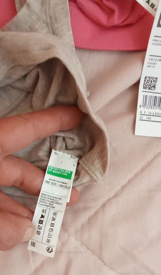 Lote 3 sujetadores niña Benetton y Primark