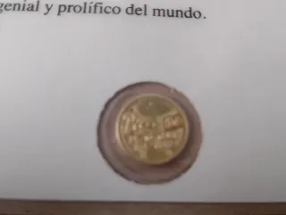 Tarjeta Picasso con moneda chapada
