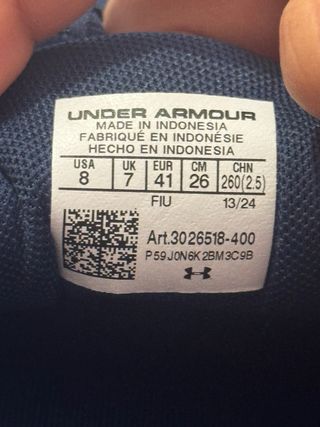 Zapatillas Under Armour Azul Talla 41