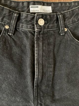 Frayed Denim Short Bershka Black 36/S
