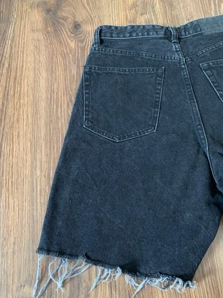 Frayed Denim Short Bershka Black 36/S