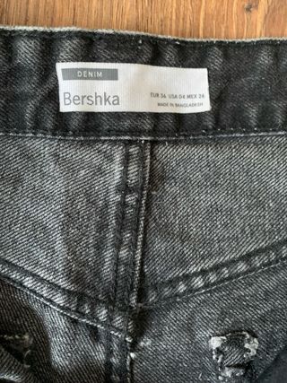 Frayed Denim Short Bershka Black 36/S