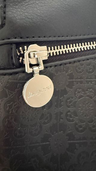 Mochila Desigual Original Negra y Blanca.