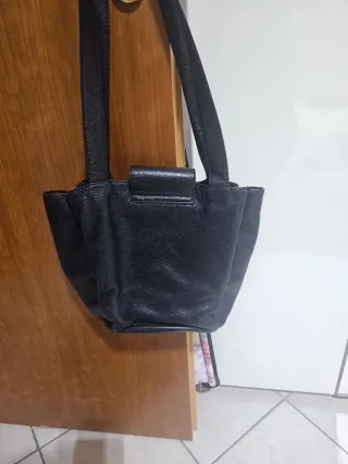 Borsa vera pelle nera