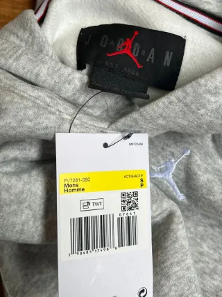 Sudadera Jordan Gris Jaspeado con Capucha
