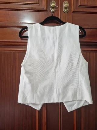 Chaleco Zara Blanco Talla XS