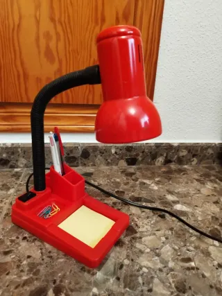 Lámpara Escritorio Roja Vintage retro 80s