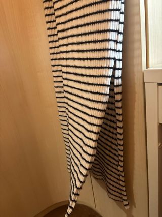 Falda larga de rayas mujer