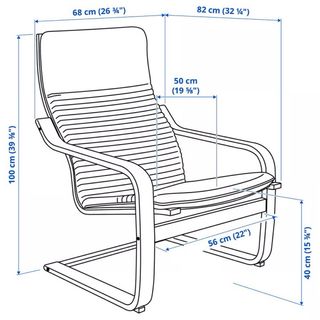 Poltrona IKEA Pöang in Legno Multicolore