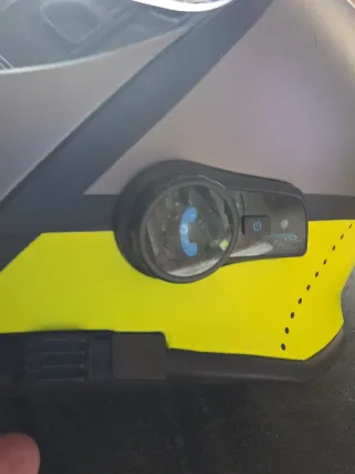 Casco Moto Origine Negro y Amarillo