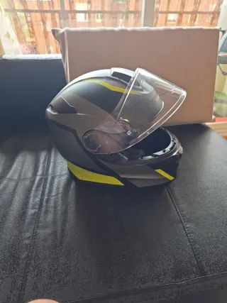 Casco Moto Origine Negro y Amarillo