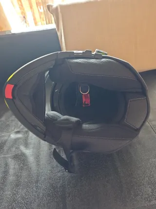 Casco Moto Origine Negro y Amarillo