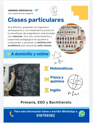 Clases particulares de Primaria, ESO y Bachiller