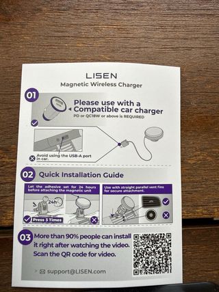 Supporto magnetico Lisen wireless charge