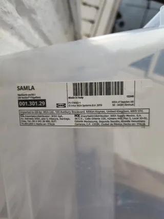2 Cajas Ikea Samla Transparentes