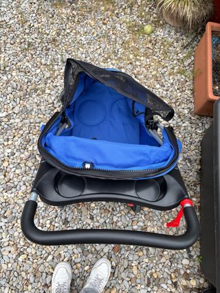 Carrito para perros azul y negro