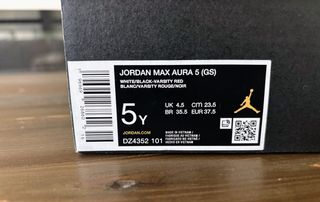 Jordan Max Aura 5 (GS) Talla 37,5
