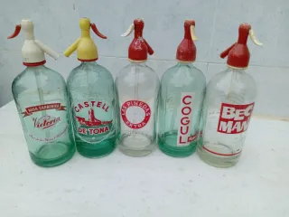 Lote 5 sifones antiguos