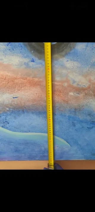 Cuadro abstracto pintado a mano