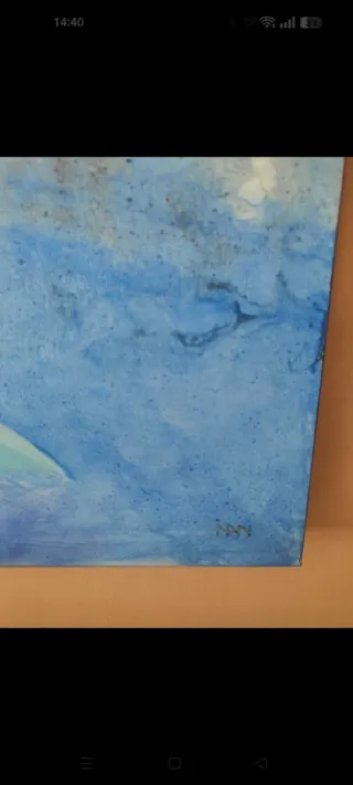 Cuadro abstracto pintado a mano