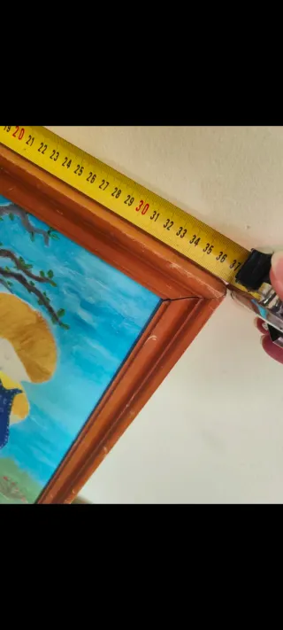 Cuadro abstracto pintado a mano