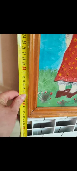 Cuadro abstracto pintado a mano