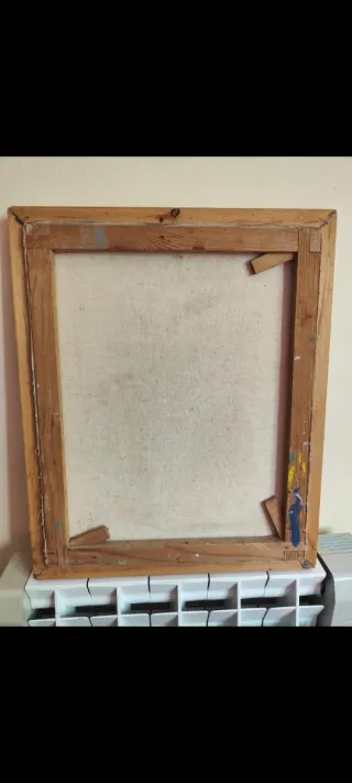 Cuadro abstracto pintado a mano