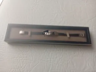 Pulsera Lotus Hombre Negra y Plata