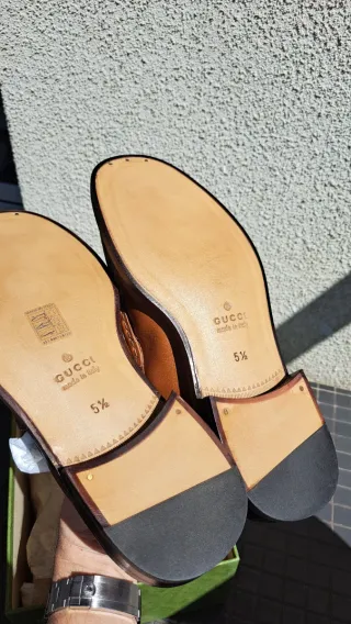 Mocasines Gucci talla 5,5 (25,5 cm.) (38,5) tabla.