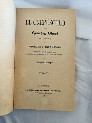 Libro Antiguo "El Crepúsculo"