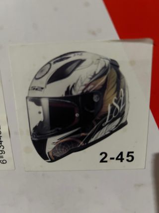 Casco Moto LS2 Blanco con Diseño