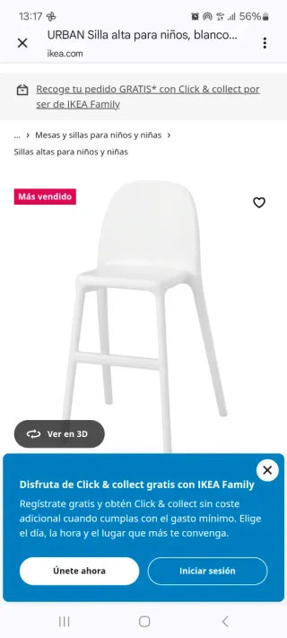 2 Sillas Urban Ikea Blanca