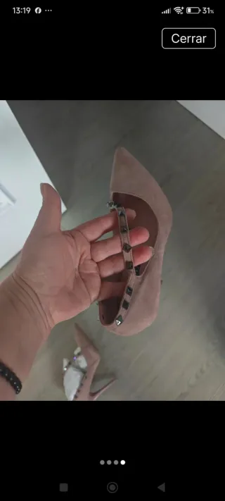 Zapatos de tacón rosa nuevos para mujer