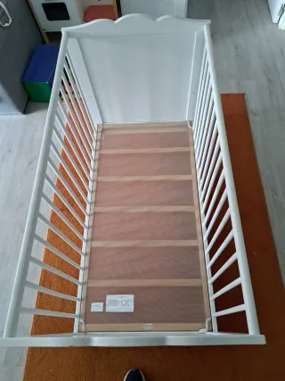 Cuna bebé madera blanca