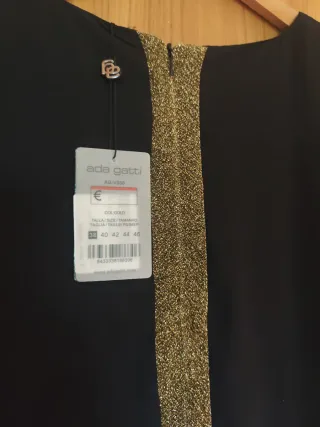 Vestido Negro y Dorado