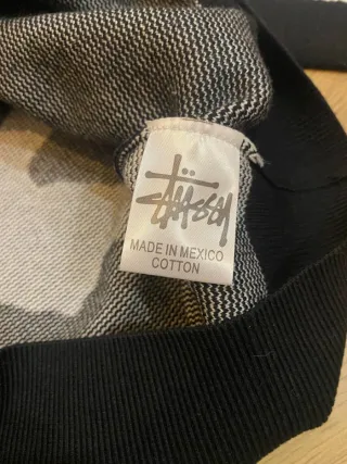 Maglione Stussy Nero Logo Bianco nuovo oversize S