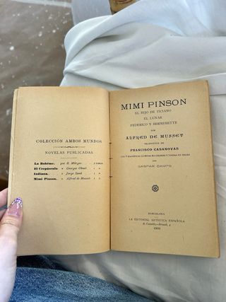 Libro antiguo "Mimi Pinson"